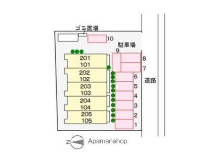 アベニューみなみ[1R/33.15m2]の配置図