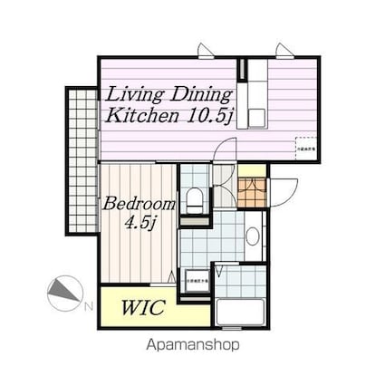 ピースランド[1LDK/40.9m2]の間取図