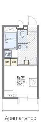 レオパレス琵琶湖[1K/20.28m2]の間取図