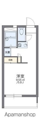 レオパレス玉幡[1K/20.28m2]の間取図