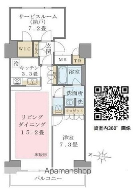 Ｂｒｉｌｌｉａ　ｉｓｔ　東雲キャナルコート[1SLDK/70.43m2]の間取図