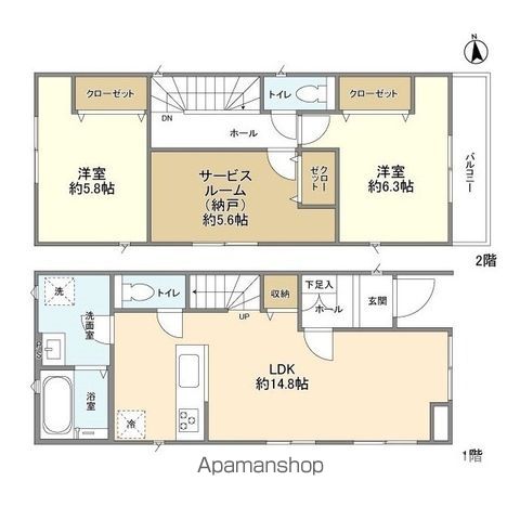 東海道本線 辻堂駅 徒歩27分 2階建 築3年の間取り写真