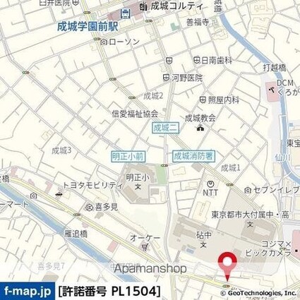 東京都世田谷区成城１丁目[1K/16.35m2]の周辺