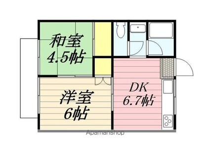エース・ハイツ[2DK/37.27m2]の間取図