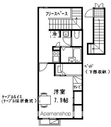 レオパレスＳｔａｇｅＡ[1K/28.02m2]の間取図