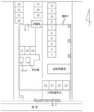 香川県高松市屋島西町[3LDK/62.19m2]の配置図