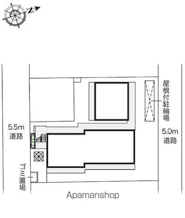 レオパレスドエルシンヤマ[1K/19.87m2]の配置図