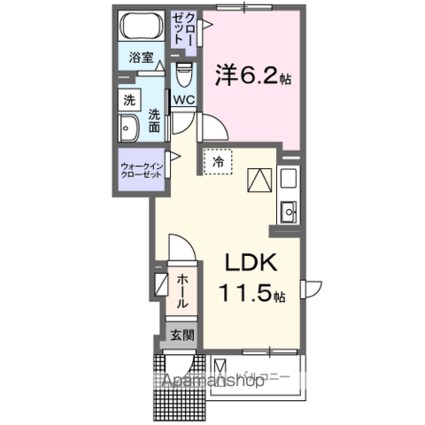 トワ＆モア[1LDK/41.13m2]の間取図