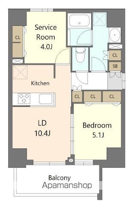 ＳーＲＥＳＩＤＥＮＣＥ板橋大山ｂｒｉｍ[1SLDK/47.5m2]の間取図