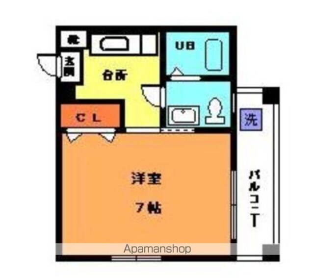 キャッスルＥＹＡⅡ[1K/23m2]の間取図