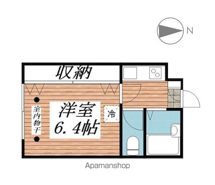 サンバレー梅ヶ丘[1K/21.06m2]の間取図