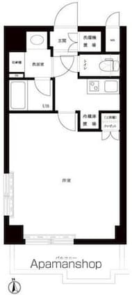 ルーブル南麻布[1K/30.75m2]の間取図