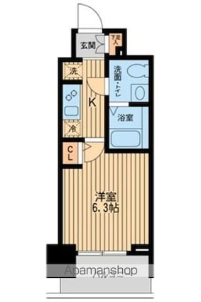 ＫＤＸレジデンス板橋本町[1K/21.54m2]の間取図