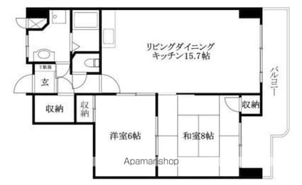 グランドメゾン[2LDK/65.01m2]の間取図