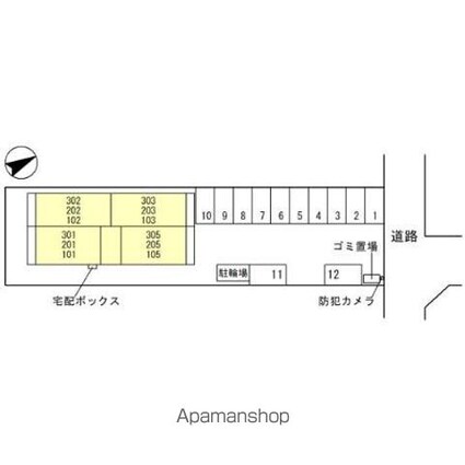 カノン蓮池[1LDK/41.46m2]の配置図