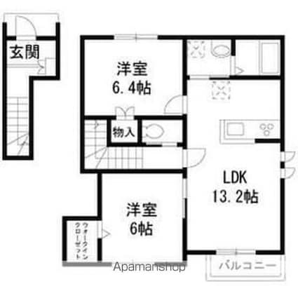 クレールメゾン[2LDK/62.85m2]の間取図