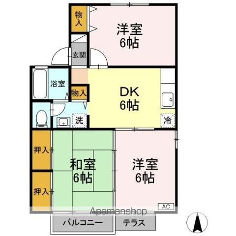 サンスクエアー 弐番館の間取り写真