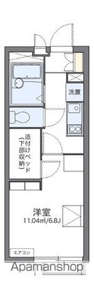 レオパレスアイリス[1K/19.87m2]の間取図