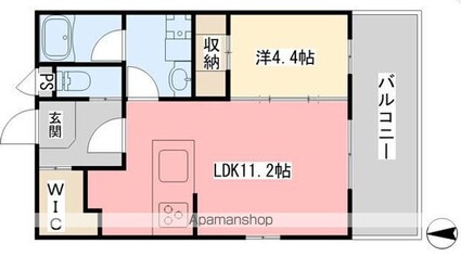 ＡＮＮＥＸ　Ｒａｉｎｂｏｗ　Ｔｏｗｅｒ[1LDK/40m2]の間取図