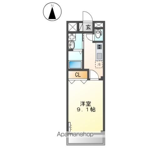 【岐阜市東鶉のマンションの間取り】