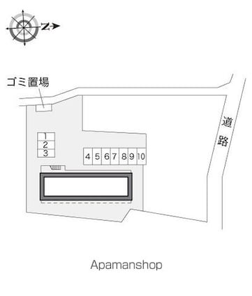レオパレスＡＯＫＩ[1K/26.49m2]の配置図