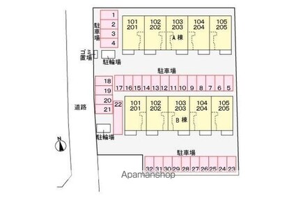 ＥＩＧＨＴ多肥上Ａ[2LDK/58.99m2]の配置図