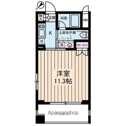 オーベルジュ日本橋[1K/30.52m2]の間取図
