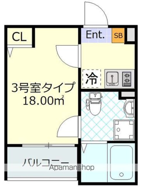 オーガスタコート下井草[1K/18m2]の間取図