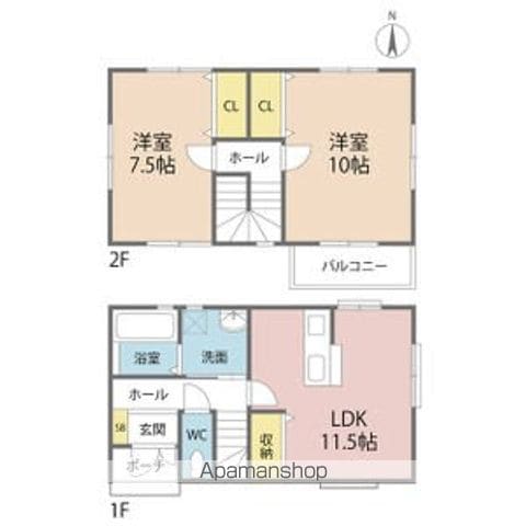 大阪モノレール本線 南摂津駅 徒歩20分 2階建 築12年の間取り写真