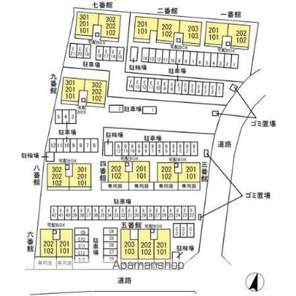 大黒屋[2LDK/54.23m2]の配置図