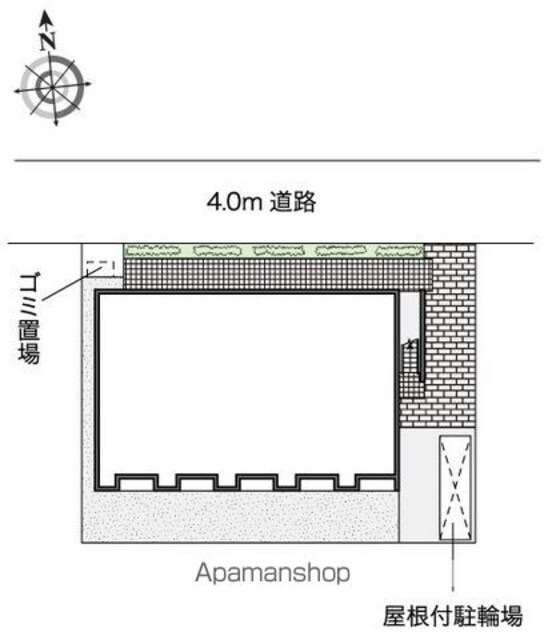 レオネクストロータスＫ[1K/24.44m2]の配置図