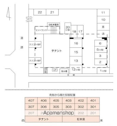 エクシア今里[1LDK/52.8m2]の配置図
