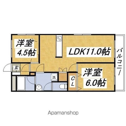 第３メゾン小茂根[2LDK/53.9m2]の間取図