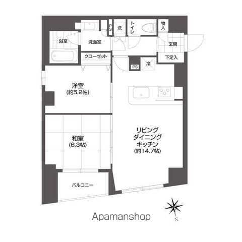 GRAN PASEO 市谷甲良町の間取り写真