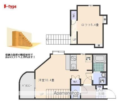 フルール観音[1R/31.29m2]の間取図