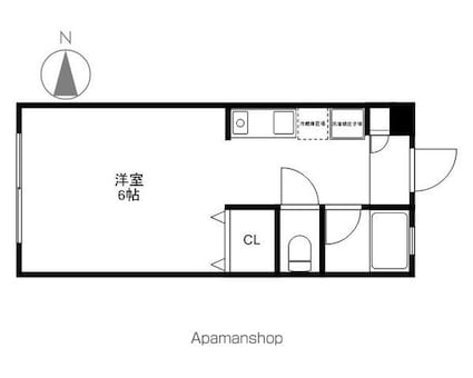 アネックスＣ[1R/19.87m2]の間取図
