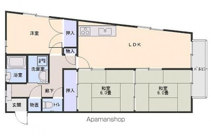 サンパティオ高須[3LDK/74.11m2]の間取図