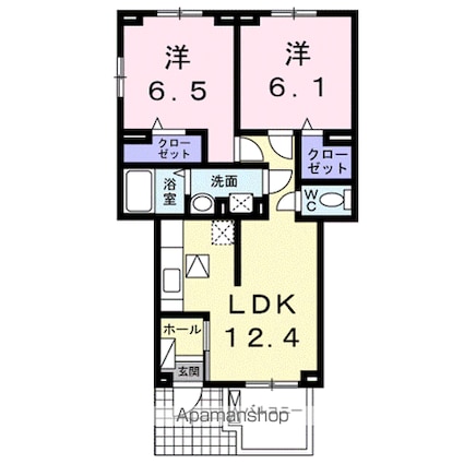 ルガル　ボニート[2LDK/56.2m2]の間取図