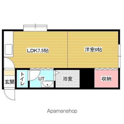 サンホームマンションⅡ[1R/33m2]の間取図