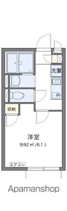 ヴィアロ伊興レジデンスＡ[1K/20.04m2]の間取図