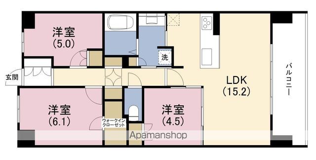 ジオ福島野田The Marksの間取り写真