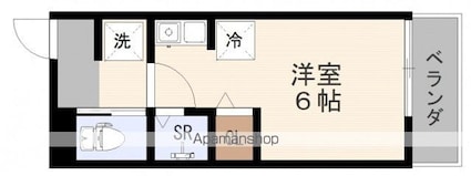 Ｌ’ｓＨｏｕｓｅ東荒神[1R/15.5m2]の間取図