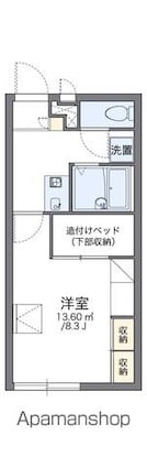 レオパレスシャルマン[1K/22.7m2]の間取図
