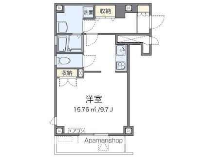レオパレスＫ・Ｒｏｙａｌ[1K/36.92m2]の間取図