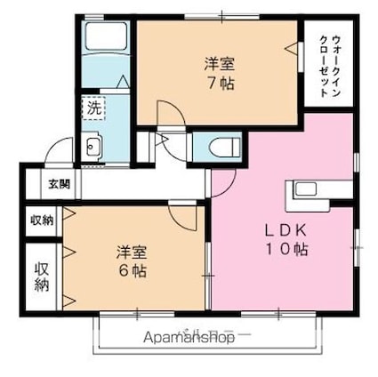 ソシア・ボナール[2LDK/55.48m2]の間取図