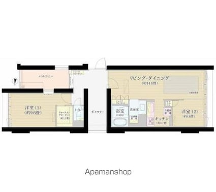 ガーデニエール砧　ＷＥＳＴ[2LDK/80.98m2]の間取図
