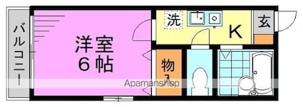 アーケイディア[1K/21.35m2]の間取図