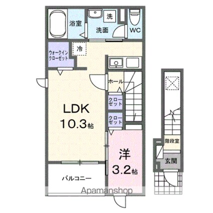 グレイス　エム[1LDK/37.63m2]の間取図