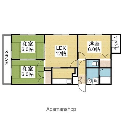 ＦＯＵＮＴＡＩＮ[3LDK/59.4m2]の間取図