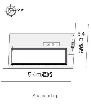 レオパレスＡＳＡＧＡⅠ[1K/20.28m2]の配置図